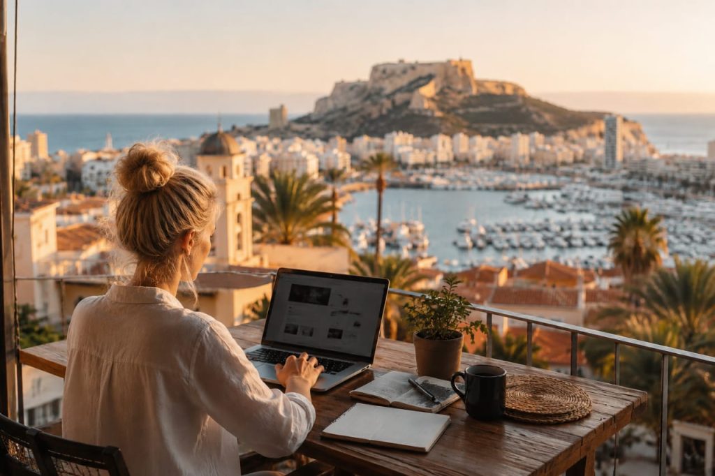 digital nomad working remotely in Alicante Work for Digital Nomads