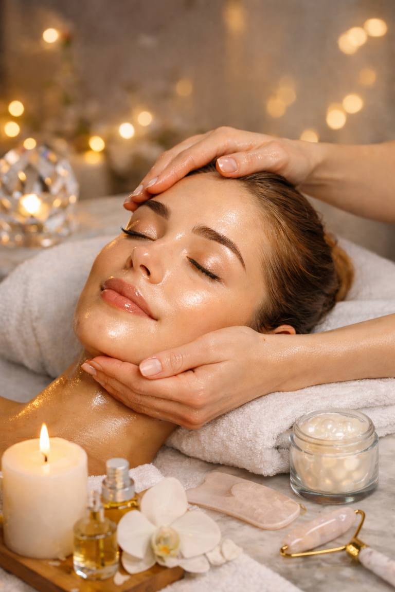 Tratamiento facial iluminador con masaje relajante