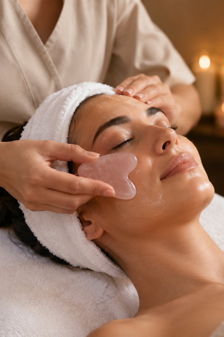 Tratamiento Hidratante y Masaje Gua Sha Tratamiento facial hidratante con masaje Gua Sha